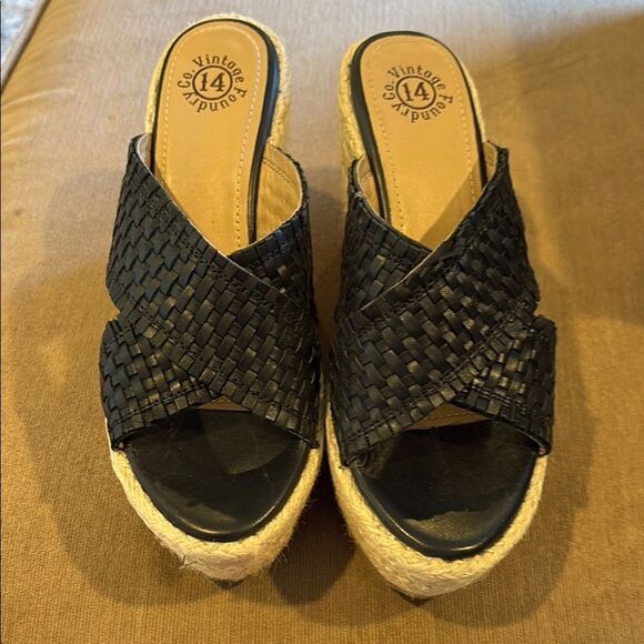 Black Espadrilles with Classic Design size 7.5 - Picture 1 of 5